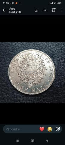 عملة ألمانيا .بروسيا. فيلهلم الأول 1876 - 2