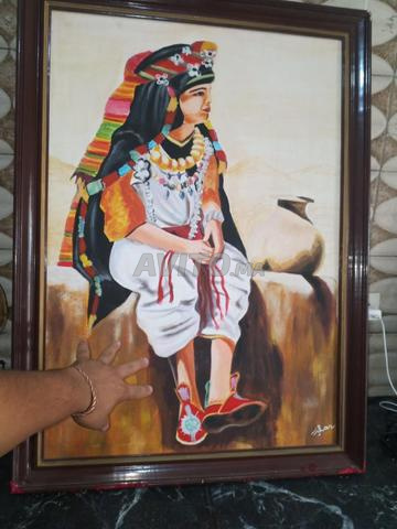 Ancienne peinture dessinée à la main sur toile scellée et signée 🫡