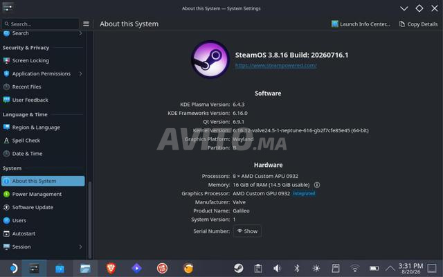 Steam Deck OLED 512GB — État impeccable - 2