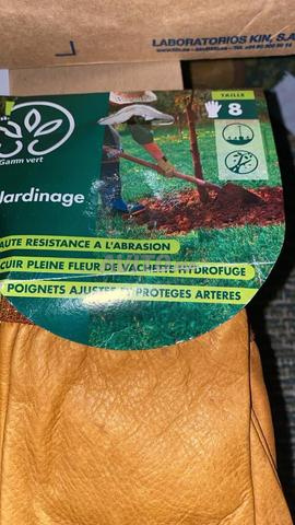 2 paires de gants de travail de jardinage en cuir - 2