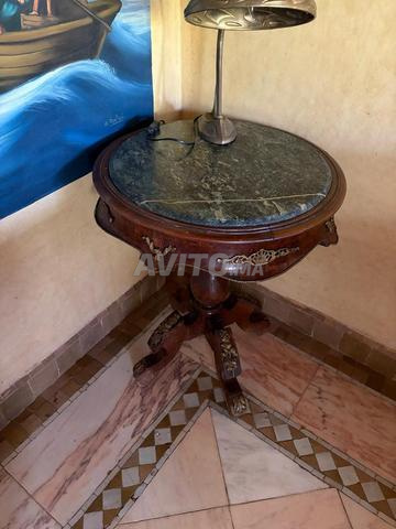 Lot de 2 Tables d'Appoint Ancien Marbre Vert - 2