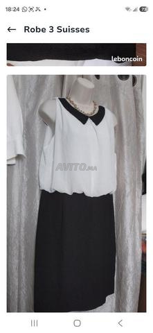 فستان أنيق بلونين من 3 Suisses مقاس M