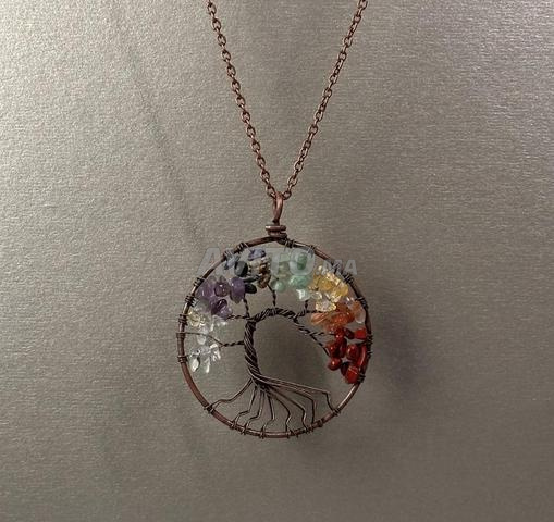 Collier Arbre de vie 7 chakras, pierres naturelles - 2