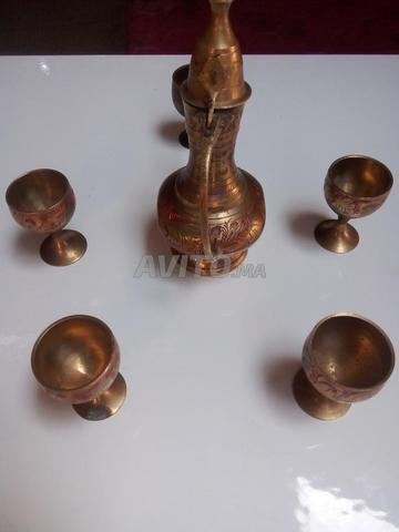 Set en Laiton Cuivre Décoration Ibrik 5 Tasses - 2