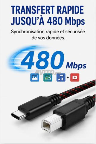 كابل USB-C إلى USB-B للطابعة - 2