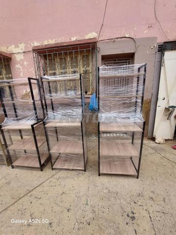 Meuble de rangement multifonctionnel en métal et bois MDF - 2