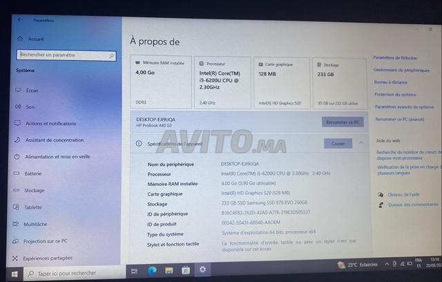 HP ProBook 440 G3 – Core i5 / 256GB SSD - 2