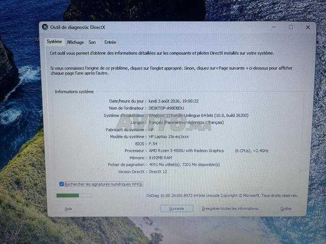حاسوب HP بمعالج Ryzen 5 4500U - 2