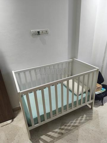 سرير أطفال خشبي أيكيا سوندفيك أبيض 60*120 - 2