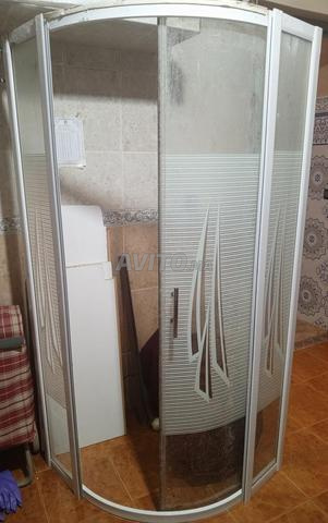 Douche quart de cercle en verre et aluminium - 2
