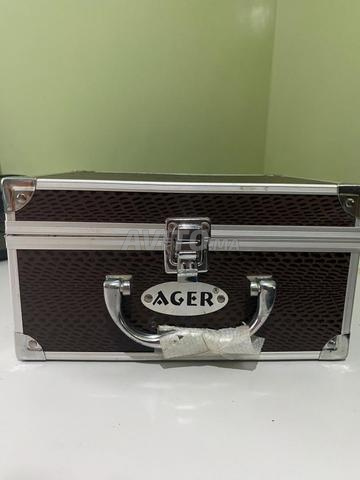 نرجيلة AGER سوداء وكريستال - حالة جيدة - 2