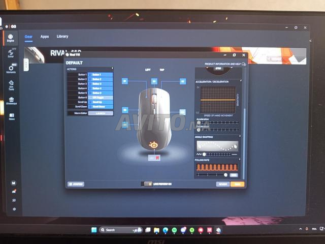 Souris Gaming SteelSeries Rival 110 - Bon État - 2