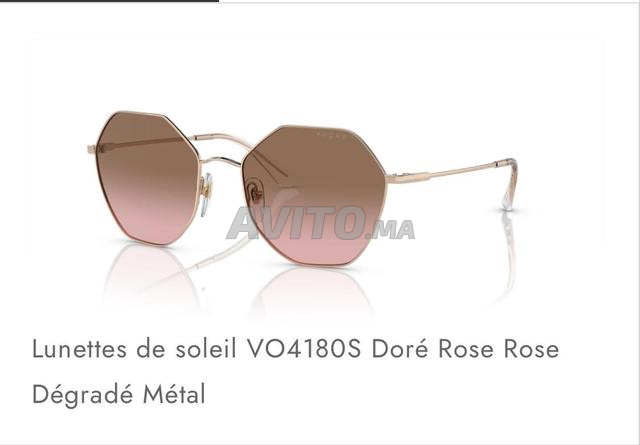 Lunettes Doré Rose Rose Dégradé Métal.