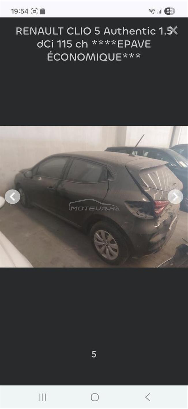 clio 5 accidentée 