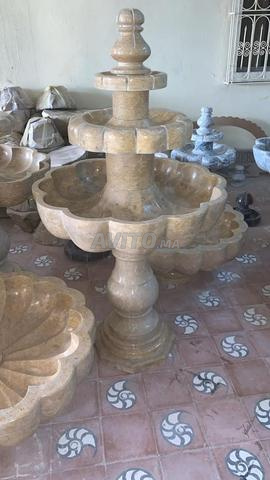 نافورة رخامية أصيلة مع مضخة صغيرة - 2