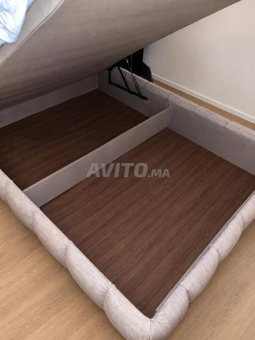 Lit coffre 2 places 140x190 neuf – Sans matelas - 2