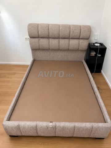 Lit coffre 2 places 140x190 neuf – Sans matelas