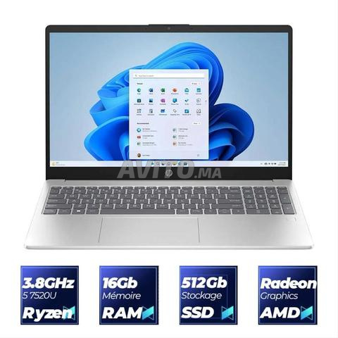 لابتوب HP 15 FC0070NF معالج AMD Ryzen 5، وذاكرة 16 جيجابايت وقرص NVMe SSD بسعة 512 جيجابايت