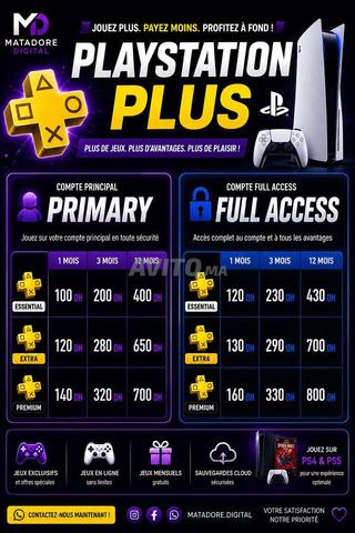 ABONNEMENT PS PLUS ESSENTIAL / EXTRA / DELUXE - 2