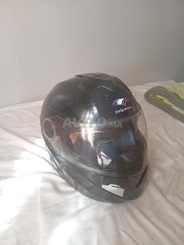 Casque moto avec lunette noire - 2