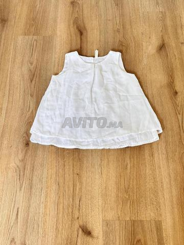 Haut blanc simple pour fête taille 7-8 ans