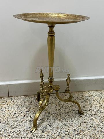 Petite table marocaine antique en cuivre - 2