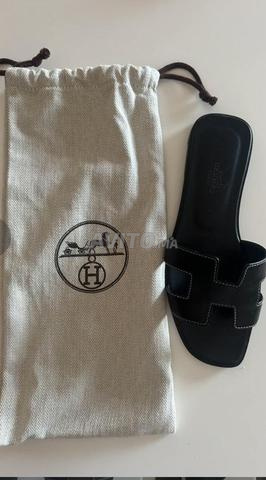 ✨ Sandales Hermès Oran – Taille 37 – Noir ✨ - 2