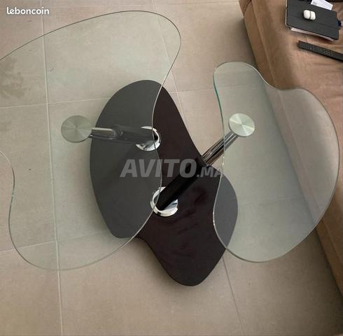 TABLE BASSE PIVOTANTE EN VERRE - 2