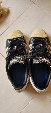 Adidas Original Superstar Trainer Noir Peint Éclaboussé - 2