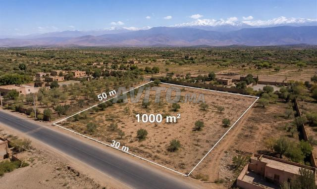 Terrain de 1 000 m² à 26 km de Marrakech