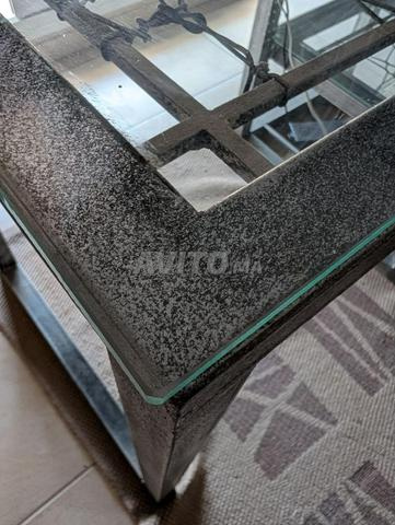 Bureau en verre trempé et inox design - 2