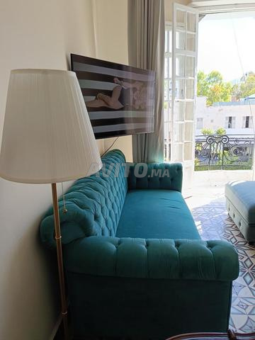 Canapé Chesterfield Velours Bleu 3 places - 2