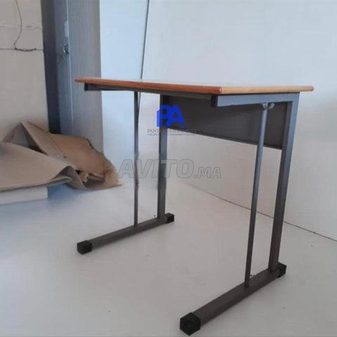 Pupitre/tableau/table biplace/tabouret/banc/casier - 2