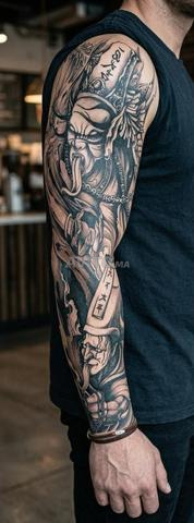 Tatouage yakuza temporaire 1 mois couleur prisonnier