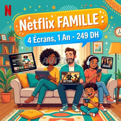 Compte Netflix Famille 4 Écrans 1 An à 249 dh