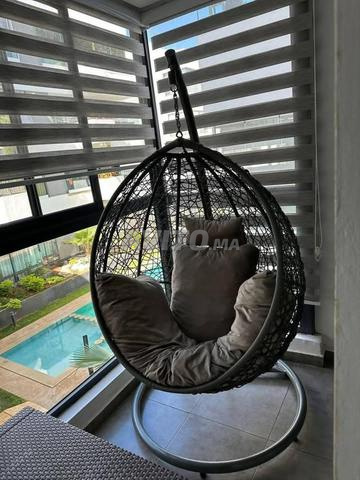 Fauteuil suspendu de luxe, cadre en fer solide et durable - 2