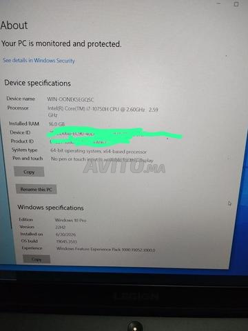 Lenovo Legion i7 16go ram 512 go ssd - 2