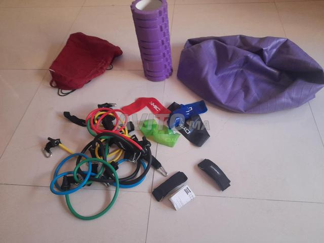 Ballon de yoga et kit de bandes et rouleau