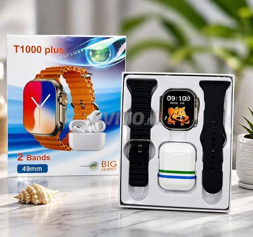 ساعة ذكية T1000 Plus + سماعات لاسلكية 🎧