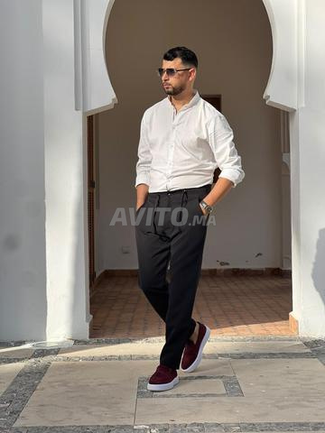 Pantalon Zara Très Stylé Qualité Top Noir Et Gris - 2