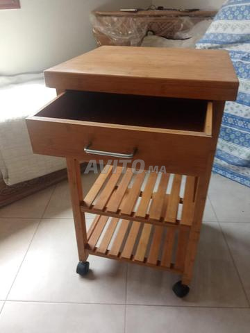 عربة مطبخ خشبية