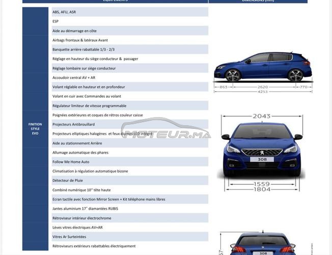 A VENDRE PEUGEOT 308 STYLE EVO 
