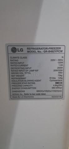 Grand Réfrigérateur LG 490L – État bien - 2