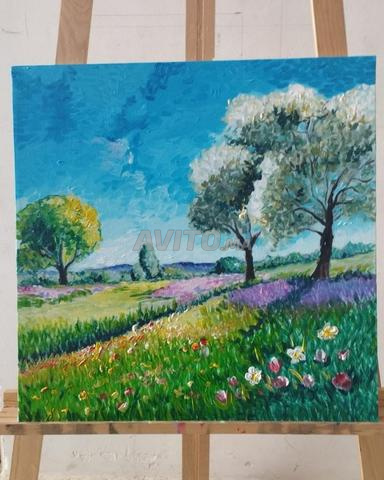 لوحة رسم منظر طبيعي مغربي - 2