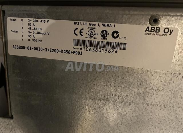 Variateur ABB ACS800-01-0030-3 de 30KW Test ok - 2