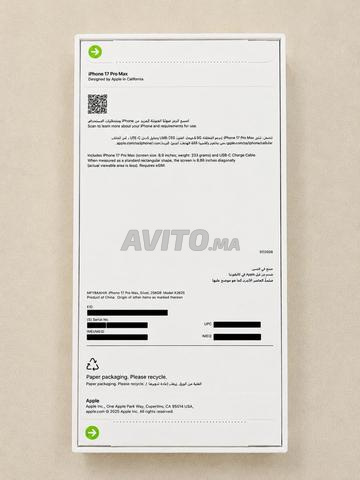 iPhone 17 Pro Max 256 Go Silver – esim - 2