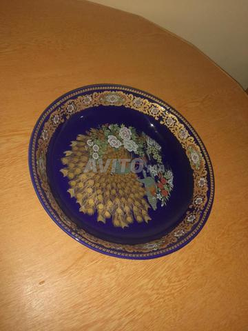 Ancien plat paon authentique à vendre - 2