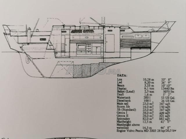 voilier suédois 11 m - 2