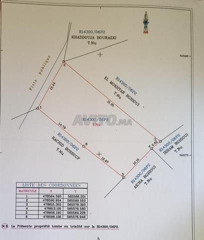 Terrain 384 m² à vendre à Douar Arroumane