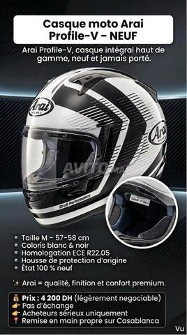 🏍️ Casque moto Arai Profile-V (état Neuf)